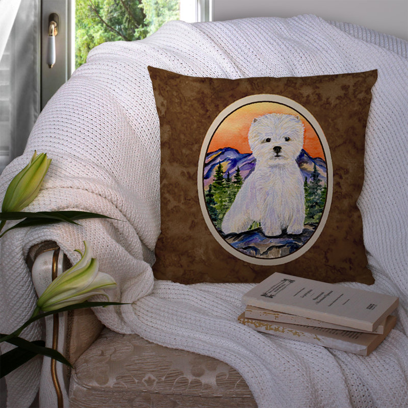Coussin décoratif intérieur/extérieur westie