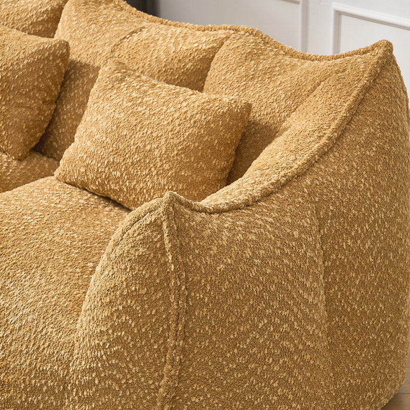 Canapé Cloud Comfy, siège Tewkesbury, pour salon, sans assemblage, chenille, H 30,70 po x l 73,20 po x P 38,60 po, 2, Jaune