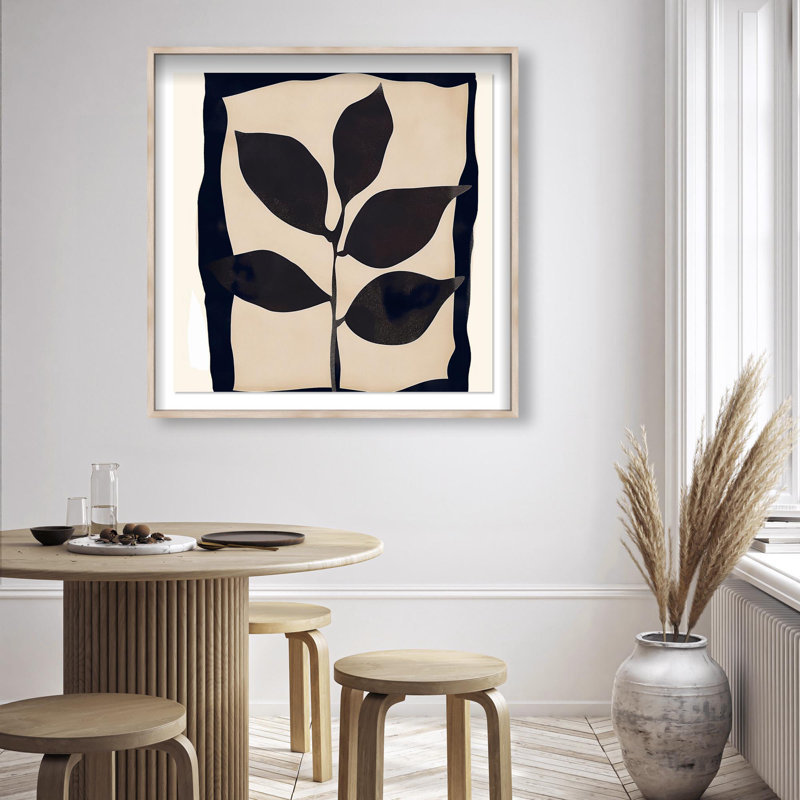 Oliver Gal Transcendent Spaces I Abstract Botanical - Luxury Shadowbox Framed Wall Art, 42" H x 42" W, Cream