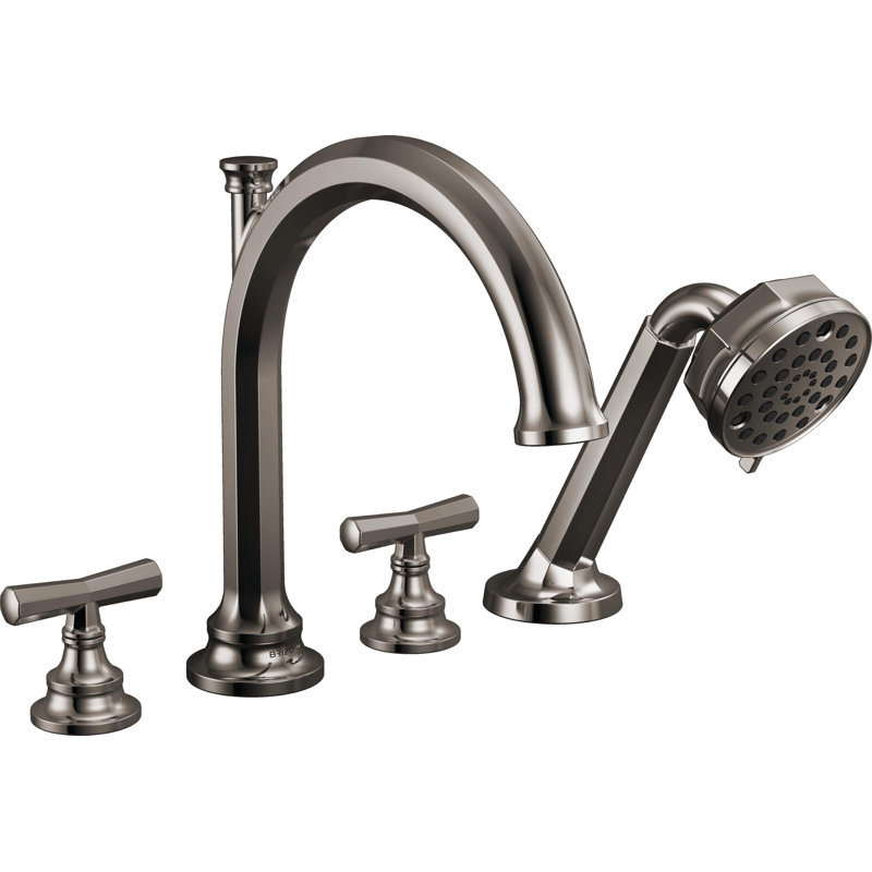 Beauclere™ Roman Tub Faucet With Handshower, Lever Handle, Brilliance Polished Nickel