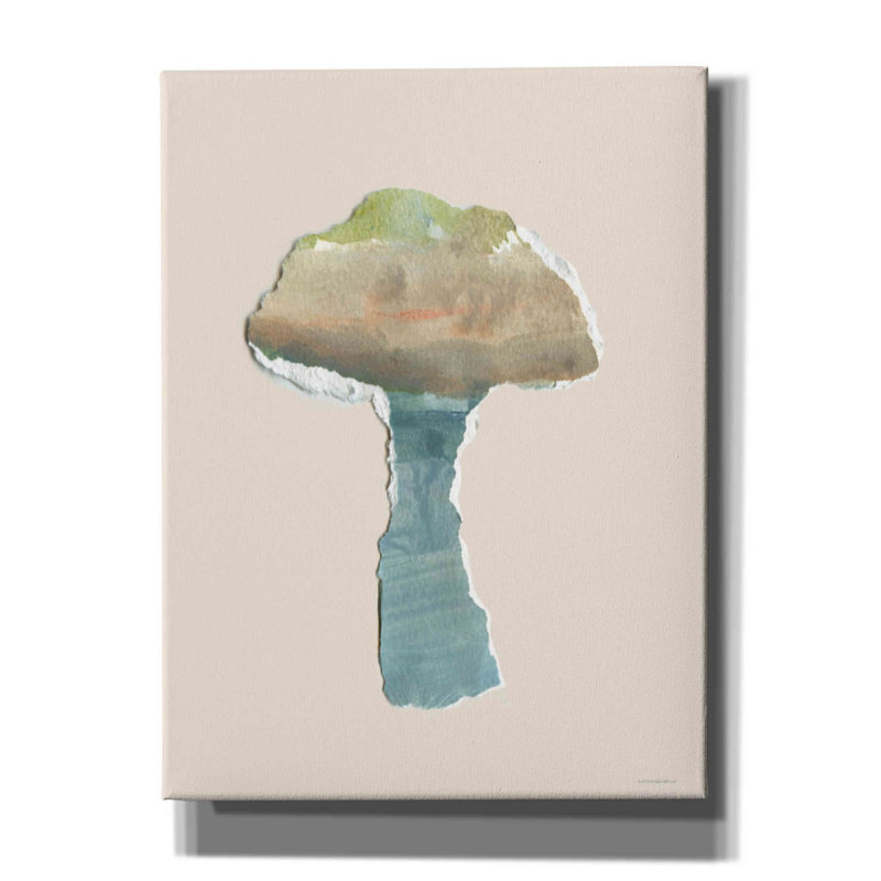 «Mushroom Home» par Kamdon Kreations - impression sur toile tendue, H 16 po x l 12 po x P 0,75 po