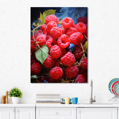Fruit framboise Rhapsody expressive sur toile