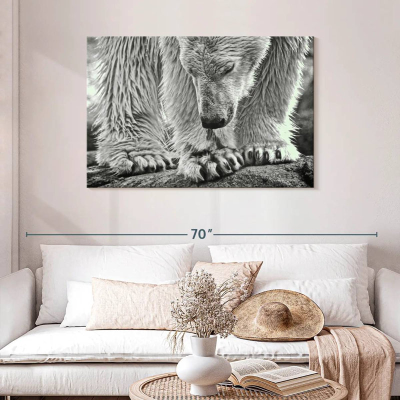 Brampt Wet Polar Bear, 30" H x 45" W