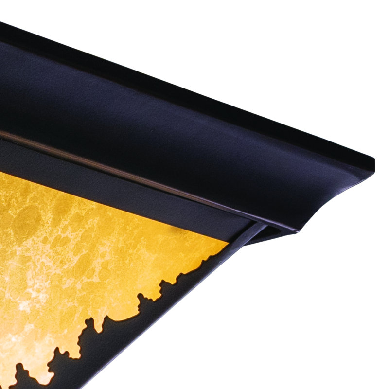 Homar Burnished Bronze 3 - Bulb Outdoor Flush Mount, Deer