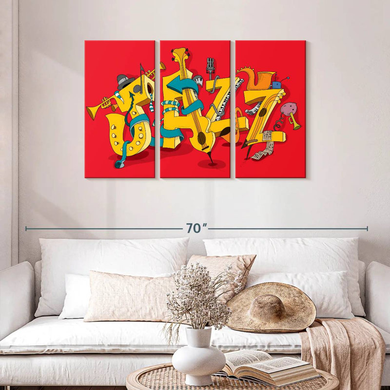 Abarca Cartoon Jazz Typography, 28" H x 45" W