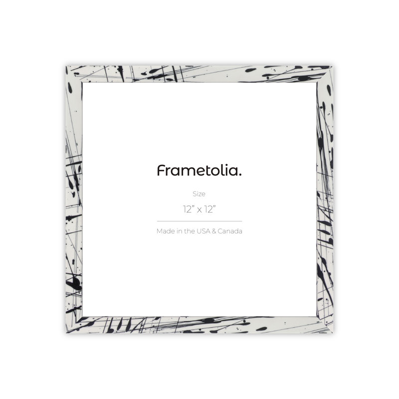 Cadre mural Frametolia Verde Mint Splash, L 12 po x H 12 po, Blanc/Noir