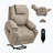 Up To 350 Lbs Chenille Power Lift Recliner Chair, Heavy Duty Motion Mechanism With 8-point Vibration Massage And Lumbar Heating, Usb And Type-c Ports, Stainless Steel Cup Holders-1330169700