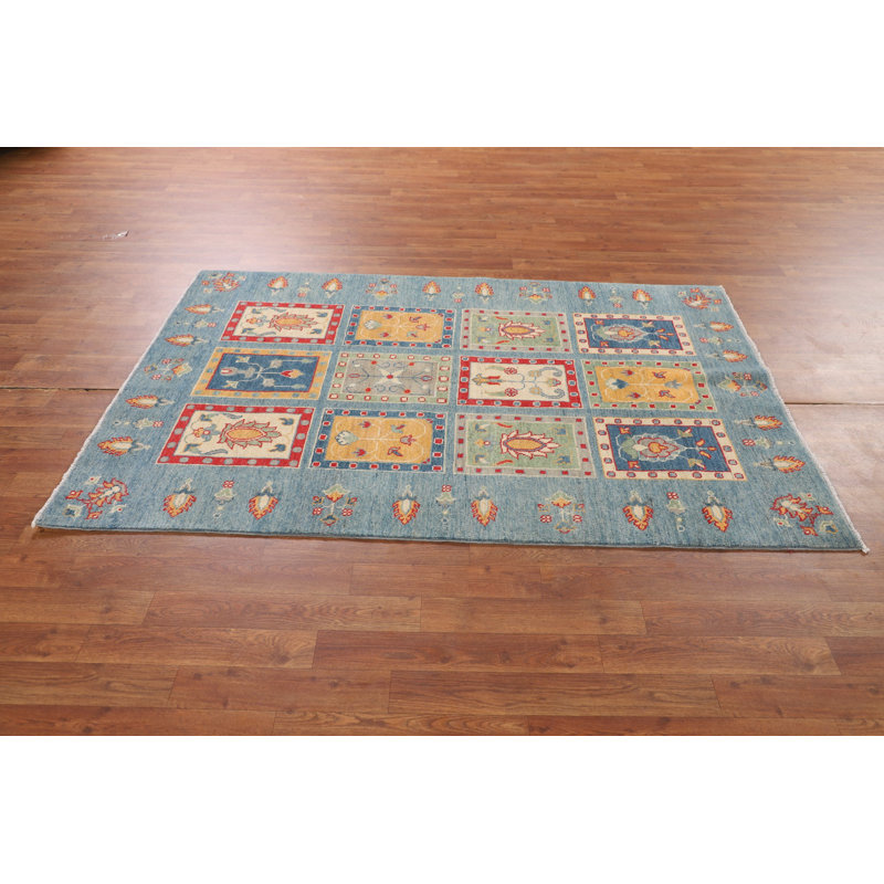 Tapis oriental bleu Kazak Garden Design