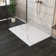 47.25" W X 31.5" D Rectangular Low-Profile Shower Base, Non-Slip, Marble Grain