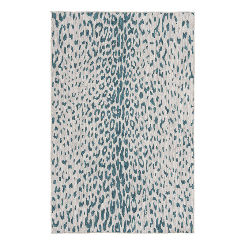 Tapis safari Teal_Unique Loom, Rectangle 5 pi 3 po x 7 pi 10 po