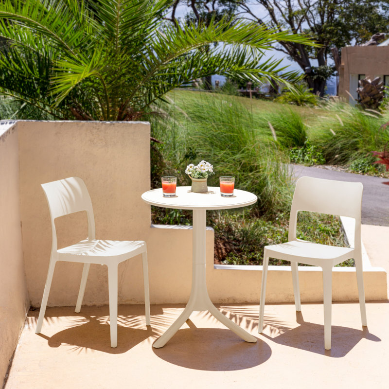 Ensemble bistro extérieur L 23,60 po Fremantle, Blanc