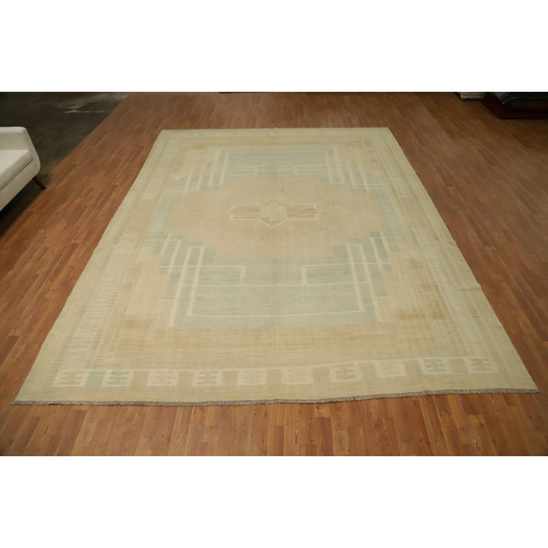 Vegetable Dye Tribal Wool Kilim Handwoven Area Rug 10x13