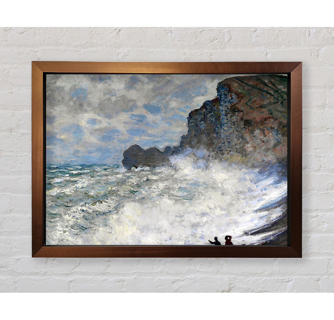 Gerahmtes Leinwandbild Monet Rough Weather At Etretat