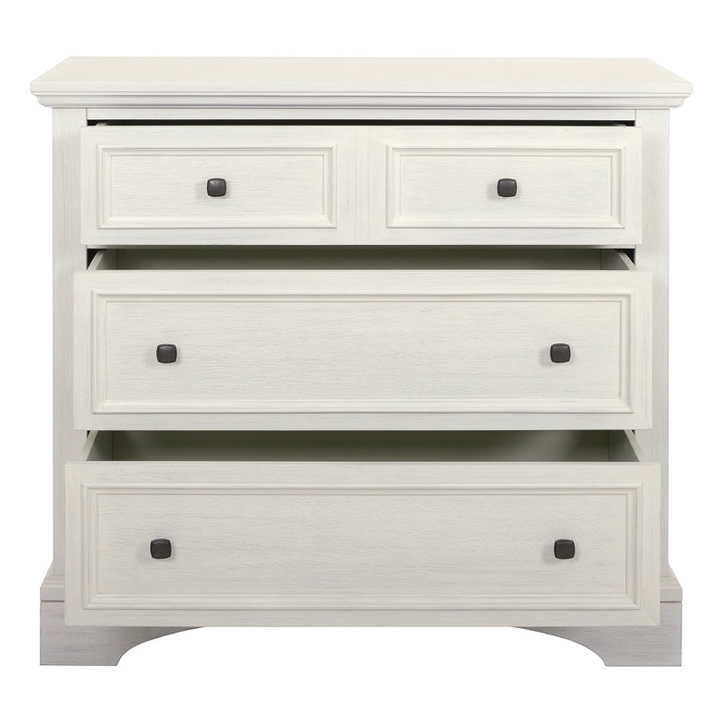 Bunbury 38'' W 3 - Drawer Dresser, Rustic White