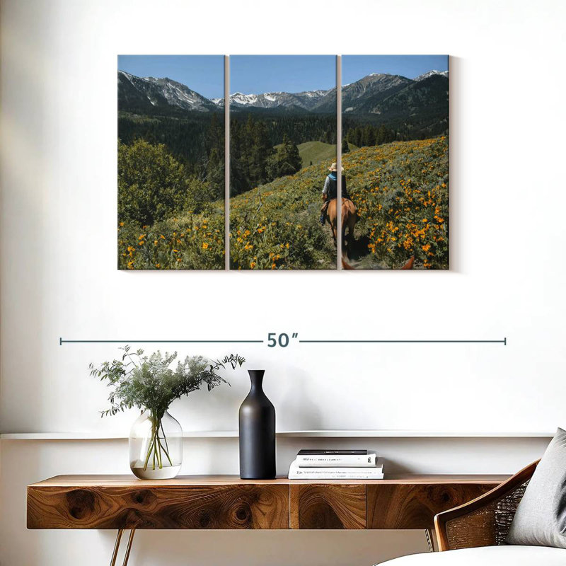 Mehar Grand Teton Horseback Ride, 24" H x 38" W