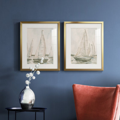 Sail Scribble I " Sail Scribble I " 2 - Pieces Painting Print