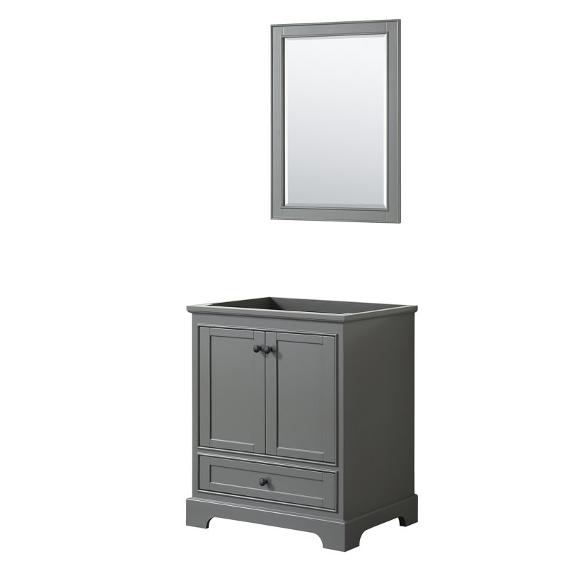 Deborah 29.25'' Single Bathroom Vanity Base Only, Dark Gray/Matte Black