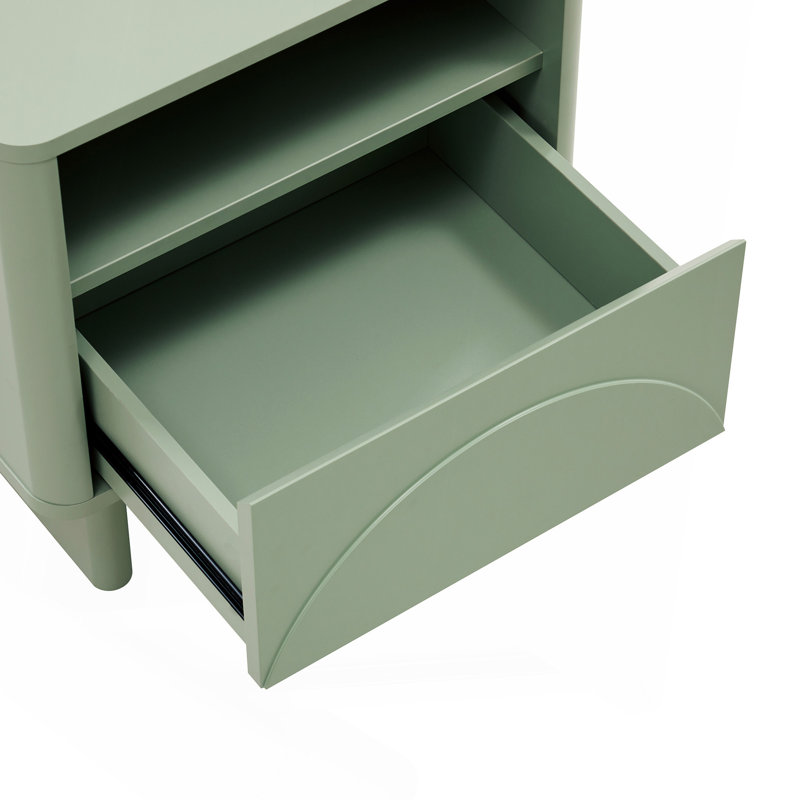 Ella 20" Nightstand In Sage Green (1-Drawer), Sage Green