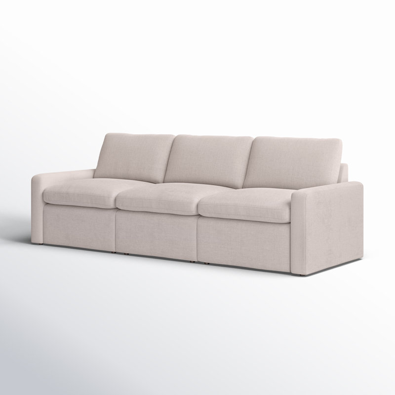 Downing 111" Upholstered Power Reclining Sofa, Laken Stone Performance Weave