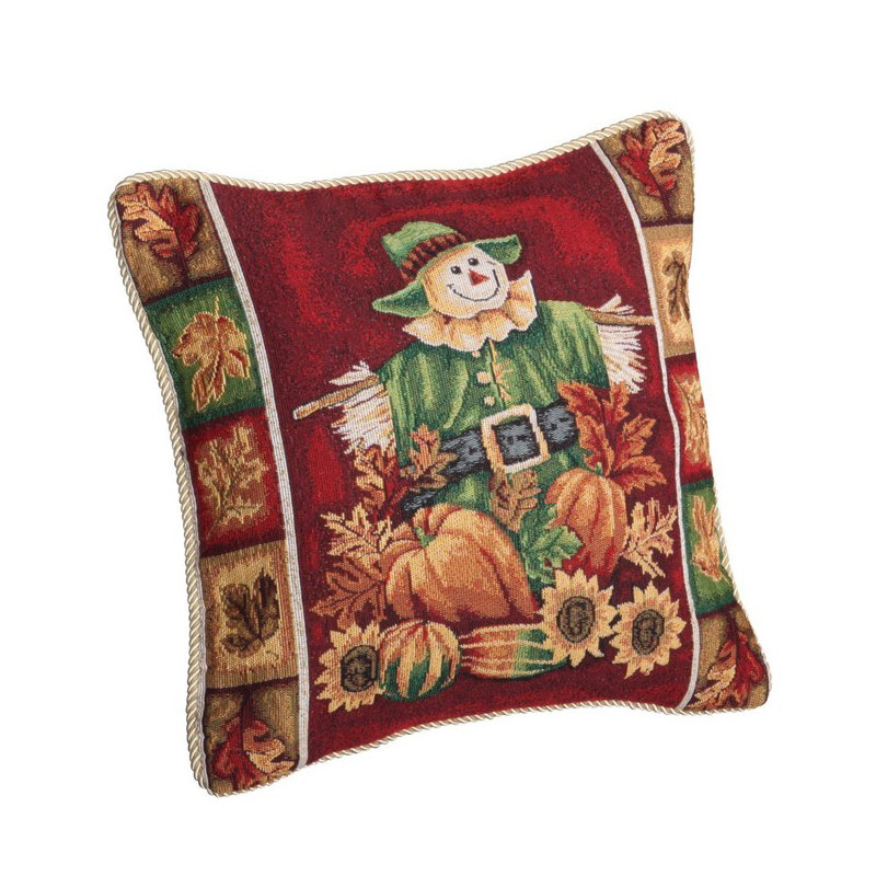Fall Harvest Scarecrow Throw Pillow