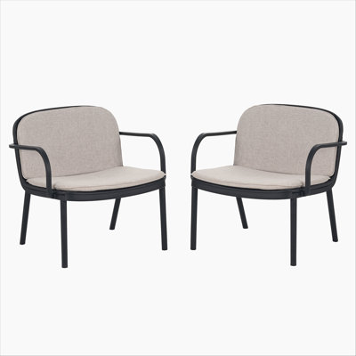 Luna Outdoor PP Club Chair, Set of 2