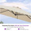 Parasol en porte-à-faux carré 9 pi beige, sans base-936943763