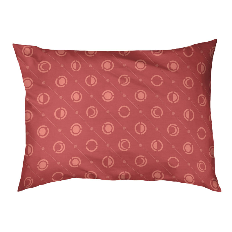 Coussin d’extérieur pour chien moon phases Chenault, Petit (l 28 po x P 6 po x H 18 po), Rouge