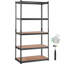 Étagère de rangement réglable à 5 niveaux, capacité de 2 000 lb, étagère de rangement robuste en métal, noire, L 36 po x l 18 po x H 72 po pour la cuisine-123166922