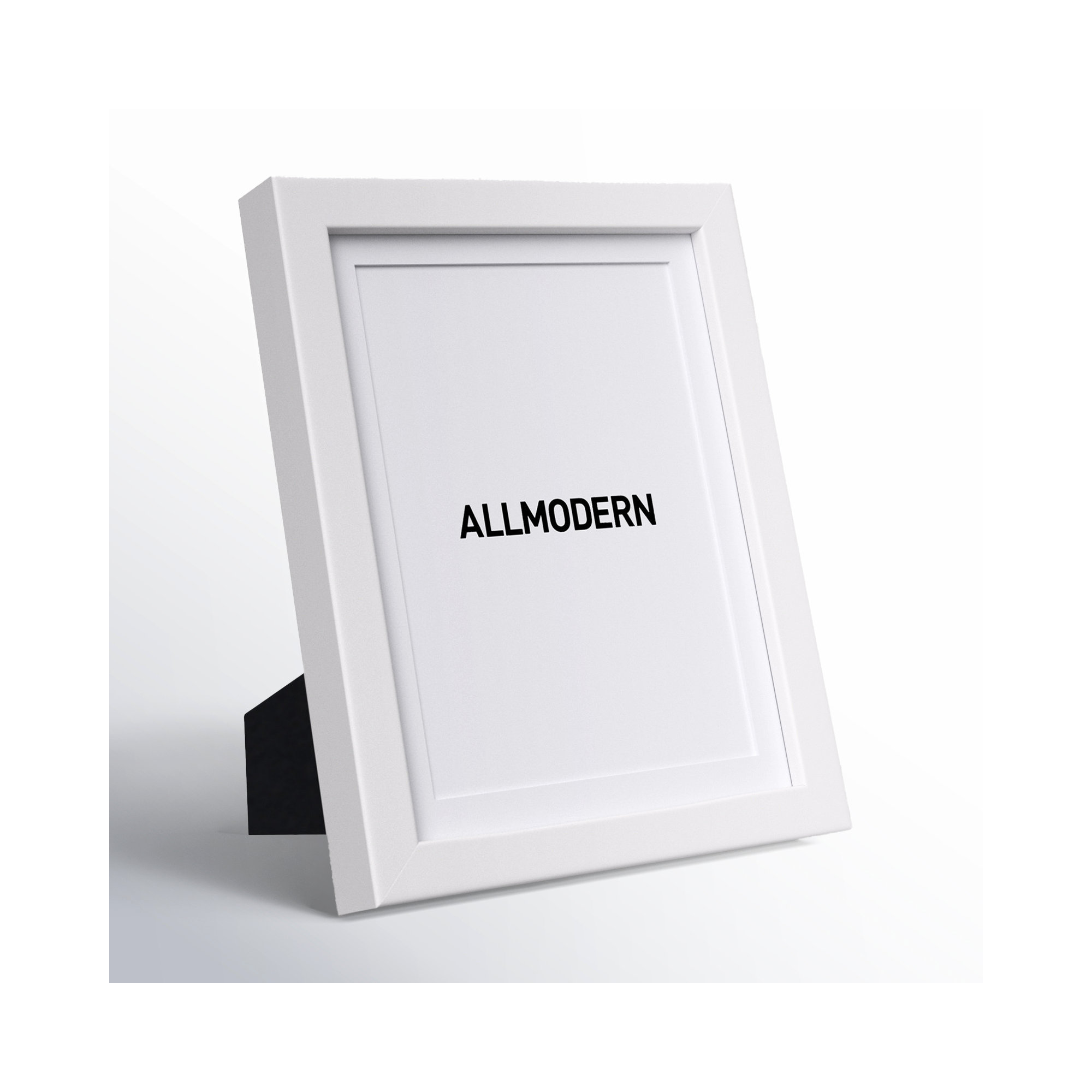 Capullo Wood Matte Picture Frame with Mat, White, 4" x 6"