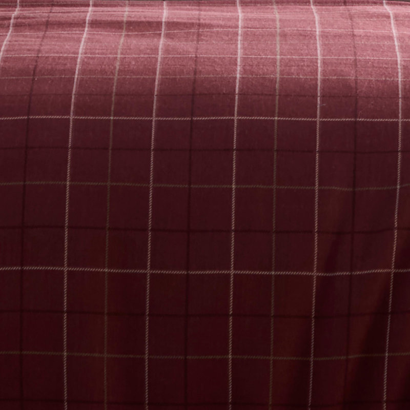 Cotton Chequered Duvet Cover Set with Pillowcases, Double Duvet Cover + 2 Standard Pillowcases
