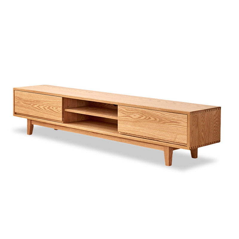 78.74" Nut-brown Solid Wood TVStands, Burlywood, 78.74"