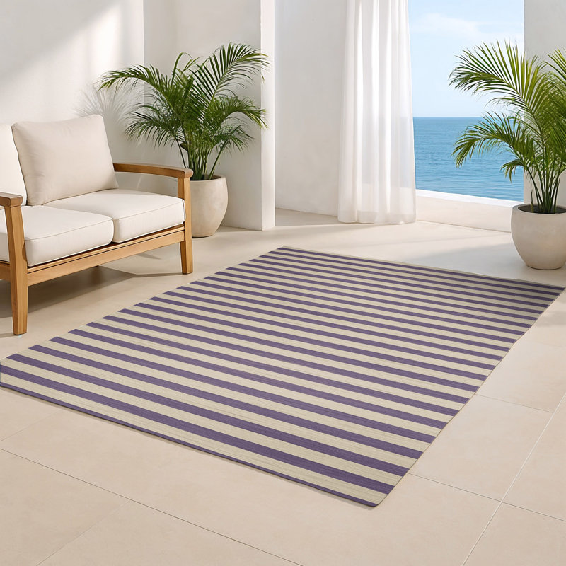Tapis intérieur / extérieur beige HorizontalStripes, Rectangle 4pi x 6 pi