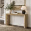 Console de style champêtre avec 2 tiroirs dissimulés, table d'entrée au design en cascade-1270552819-1270552820-1270552822