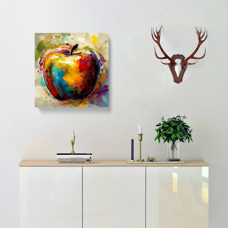 Apple Expressionism No.3 - Print, 50cm H x 50cm W x 3cm D