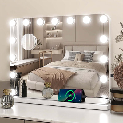 Demetrias Rectangle Freestanding and Wall Vanity Mirror