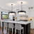 5 - Light Black Dimmable Drum Chandelier-1416444599