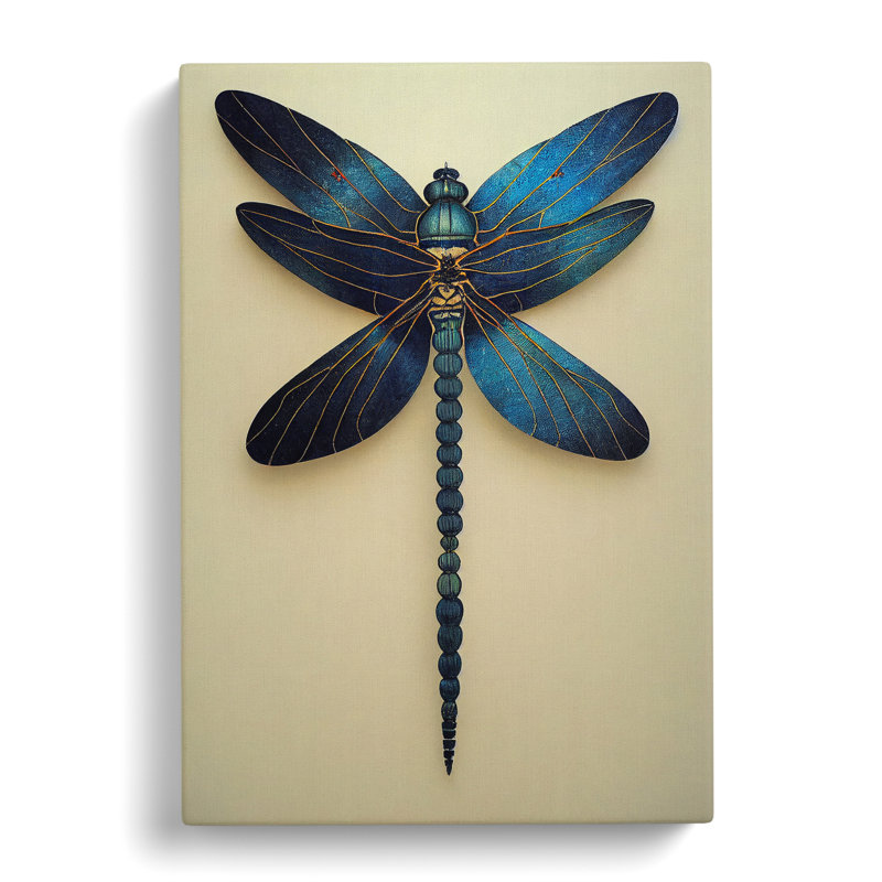 Distinguished Dragonfly - Wrapped Canvas, 50cm H x 35cm W x 3cm D