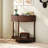 Louie Half-Moon Console Table with 2 Doors and Bottom Shelf