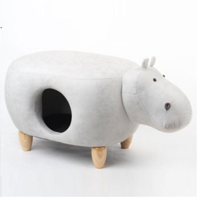 Tabouret compact pour animal de compagnie Hippo - Repose-pieds amusant et fonctionnel