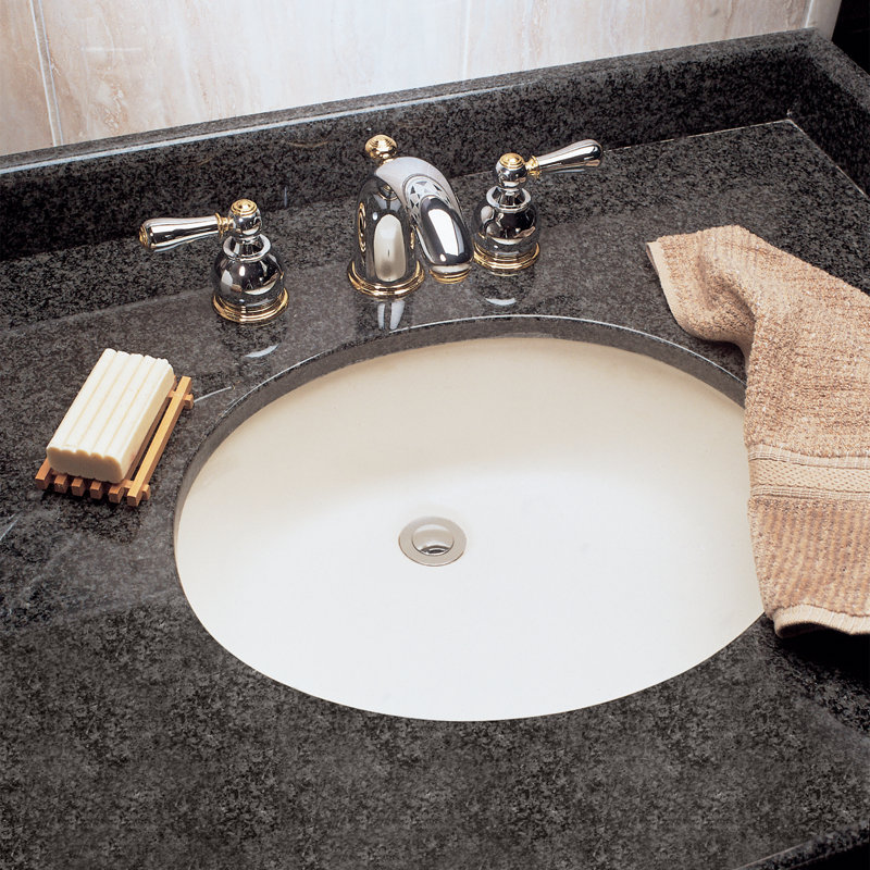 American Standard Ovalyn 17.38'' White Ceramic Oval Bathroom Sink with Overflow