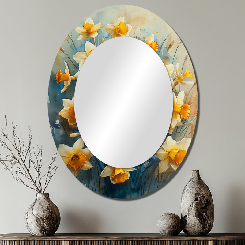 Bouquet de jonquilles - jaune et gris, 40 po x 30 po