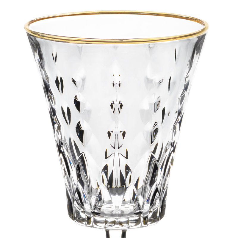 Marilyn Gold Crystal Red Wine Goblets Set of 4
