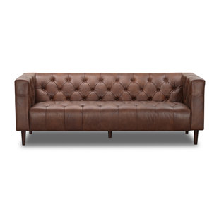 Dexter Cognac Brown Italian Leather Sofa