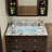 37"X22" Bathroom Vanity Top, With Undermount Ceramic Sink And Backsplash, Artificial Marble Bathroom Vanity Top With 1 Pre-Drilled Hole, Panda White