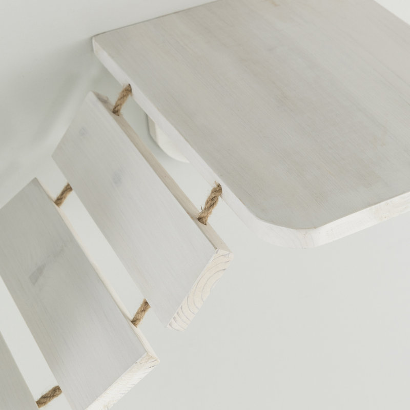 6"  Bridge Cat Perch, White