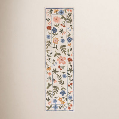 Hand-Tufted Wool Floral Outdoor Rug