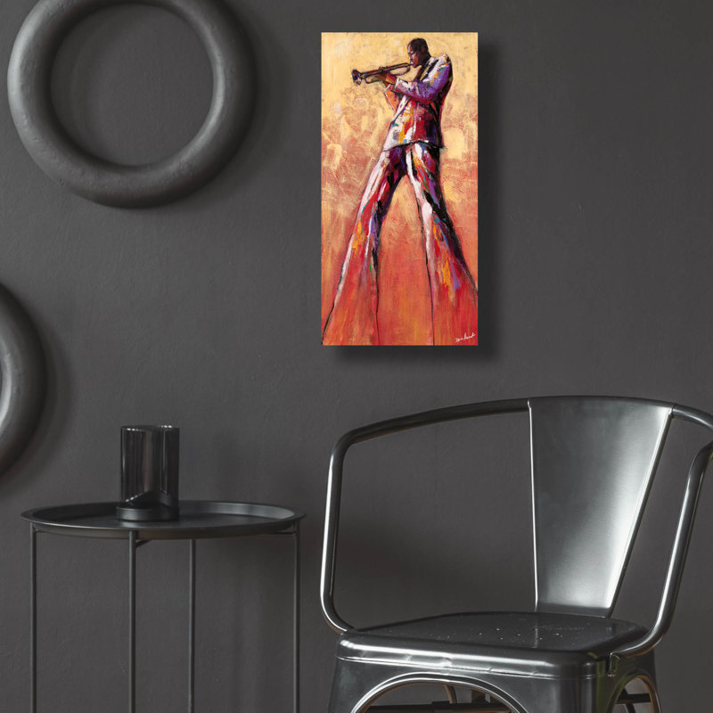 «Trumpet Solo» par Monica Stewart, H 24 po x l 12 po