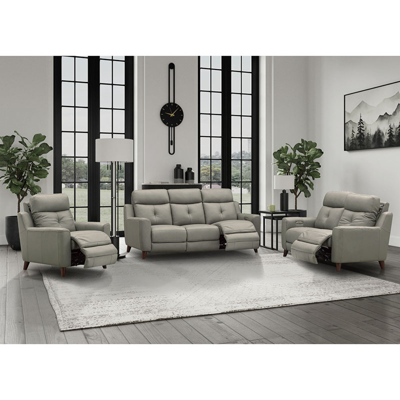 Causeuse inclinable en cuir fleur Chinook