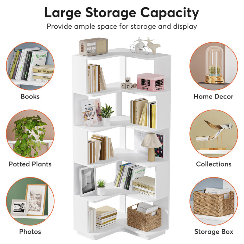 Nyajiah Corner Bookcase