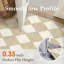 Tapis beige à motif géométrique moderne avec envers antidérapant Miles-802029934